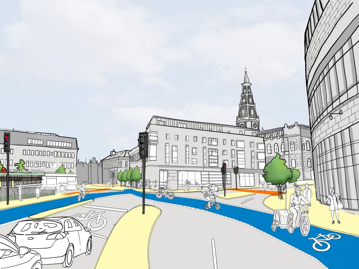 The new layout on Broad Street will offer easy access to the north of the town centre, and cycle lanes and crossings designed to provide safe routes around the area.